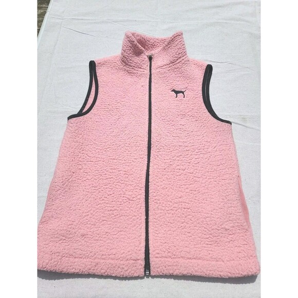 Victoria's Secret Pink Full-Zip Pink Sherpa Vest Limited Edition Size Xtra Small - Picture 1 of 5